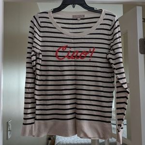 Banana Republic Venice strped intarsia sweater